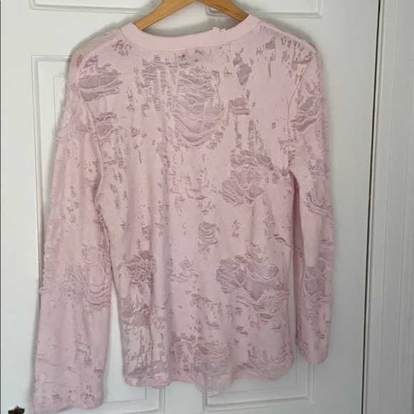 NWOT IRO jeans Anile light pink distressed sweater - Picture 7 of 7